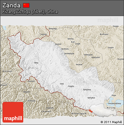 Classic Style 3D Map of Zanda