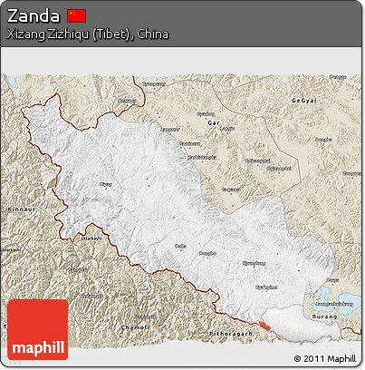 Classic Style 3D Map of Zanda