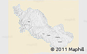 Classic Style 3D Map of Zanda, single color outside