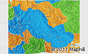 Political 3D Map of Zanda