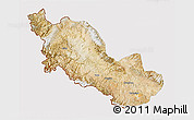 Satellite 3D Map of Zanda, cropped outside