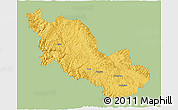 Savanna Style 3D Map of Zanda, single color outside