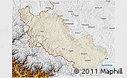 Shaded Relief 3D Map of Zanda, physical outside