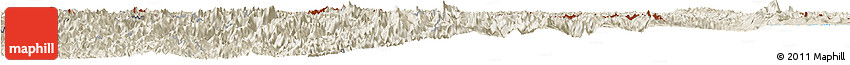 Shaded Relief Horizon Map of Zanda