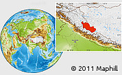 Physical Location Map of Zanda