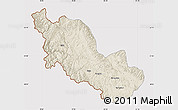 Shaded Relief Map of Zanda, cropped outside