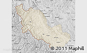 Shaded Relief Map of Zanda, desaturated