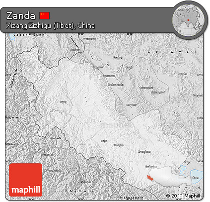 Silver Style Map of Zanda