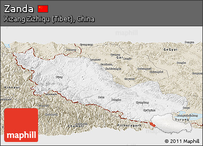 Classic Style Panoramic Map of Zanda