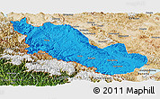 Political Panoramic Map of Zanda, satellite outside