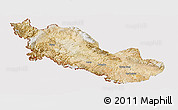 Satellite Panoramic Map of Zanda, cropped outside
