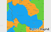 Political Simple Map of Zanda