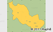 Savanna Style Simple Map of Zanda, cropped outside