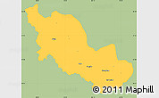 Savanna Style Simple Map of Zanda, single color outside