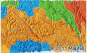 Political 3D Map of Zayu