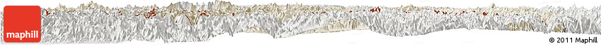 Shaded Relief Horizon Map of Zayu, lighten, semi-desaturated Shaded Relief Horizon Map of Zayu, lighten, semi-desaturated
