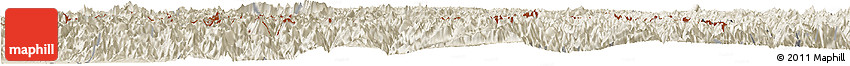 Shaded Relief Horizon Map of Zayu