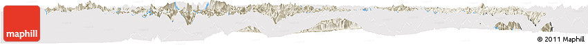 Shaded Relief Horizon Map of Zayu, single color outside