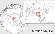 Blank Location Map of Zayu, highlighted parent region, within the entire country