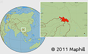 Savanna Style Location Map of Zayu