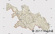 Shaded Relief Map of Zayu, cropped outside