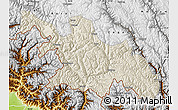 Shaded Relief Map of Zayu, physical outside