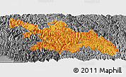 Political Panoramic Map of Zayu, desaturated