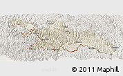 Shaded Relief Panoramic Map of Zayu, lighten