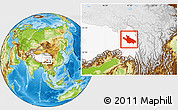 Physical Location Map of Zhag Yab, highlighted parent region