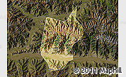 Satellite Map of Zhanang, darken