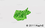 Political Panoramic Map of Zhanang, cropped outside