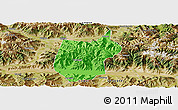 Political Panoramic Map of Zhanang, satellite outside