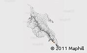 Physical 3D Map of Zogang, cropped outside