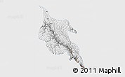 Physical 3D Map of Zogang, single color outside