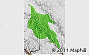 Political 3D Map of Zogang, physical outside