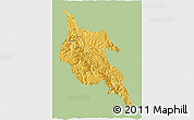 Savanna Style 3D Map of Zogang, single color outside