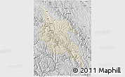 Shaded Relief 3D Map of Zogang, desaturated