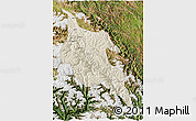 Shaded Relief 3D Map of Zogang, satellite outside
