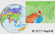 Political Location Map of Zogang