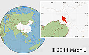 Savanna Style Location Map of Zogang, highlighted country