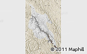 Physical Map of Zogang, shaded relief outside