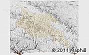 Shaded Relief Panoramic Map of Zogang, physical outside