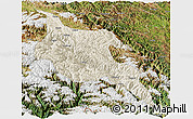 Shaded Relief Panoramic Map of Zogang, satellite outside