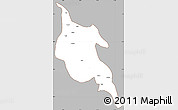 Gray Simple Map of Zogang, cropped outside