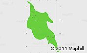 Political Simple Map of Zogang, single color outside