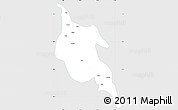 Silver Style Simple Map of Zogang, single color outside
