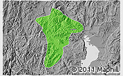 Political 3D Map of Anning, desaturated