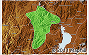 Political 3D Map of Anning, physical outside