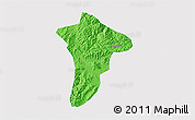 Political 3D Map of Anning, single color outside