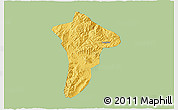 Savanna Style 3D Map of Anning, single color outside